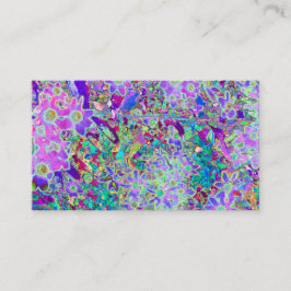 抽象芸術トリップ（幻覚体験）のようなピンクと紫の花 名刺