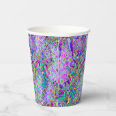 抽象芸術トリップ（幻覚体験）のようなピンクと紫の花 紙コップ (右)