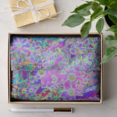 抽象芸術トリップ(幻覚体験)のようなピンクと紫の花 薄葉紙 (ギフト)