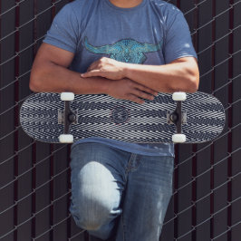 抽象芸術トリップ（幻覚体験）のようなブラック&ホワイトストライプズ、モノグラーム スケートボード