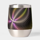 抽象芸術トリップ（幻覚体験）のような光沢カラフル3Dフラクタル芸術 (背面)