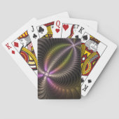 抽象芸術トリップ(幻覚体験)のような光沢カラフル3Dフラクタル芸術 トランプ (裏面)