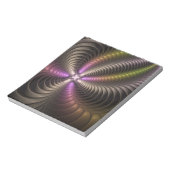抽象芸術トリップ（幻覚体験）のような光沢カラフル3Dフラクタル芸術 ノートパッド (回転)