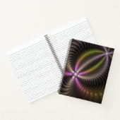 抽象芸術トリップ（幻覚体験）のような光沢カラフル3Dフラクタル芸術 ノートブック (内部)