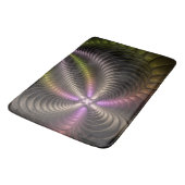 抽象芸術トリップ(幻覚体験)のような光沢カラフル3Dフラクタル芸術 バスマット (アングル)