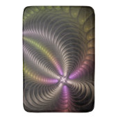 抽象芸術トリップ(幻覚体験)のような光沢カラフル3Dフラクタル芸術 バスマット (正面縦)