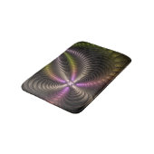 抽象芸術トリップ（幻覚体験）のような光沢カラフル3Dフラクタル芸術 バスマット (アングル)