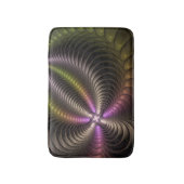 抽象芸術トリップ（幻覚体験）のような光沢カラフル3Dフラクタル芸術 バスマット (正面縦)