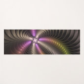 抽象芸術トリップ（幻覚体験）のような光沢カラフル3Dフラクタル芸術 ヨガマット (正面(横))