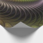 抽象芸術トリップ（幻覚体験）のような光沢カラフル3Dフラクタル芸術 ラッピングペーパー (角)