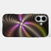 抽象芸術トリップ(幻覚体験)のような光沢カラフル3Dフラクタル芸術 Case-Mate iPhoneケース (裏面 (横))
