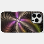抽象芸術トリップ(幻覚体験)のような光沢カラフル3Dフラクタル芸術 Case-Mate iPhoneケース (裏面 (横))