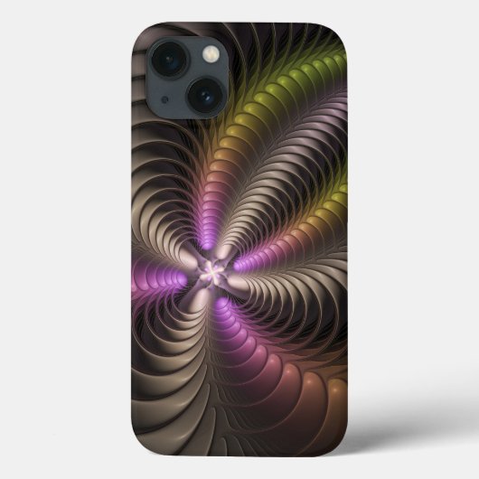 抽象芸術トリップ（幻覚体験）のような光沢カラフル3Dフラクタル芸術 Case-Mate iPhoneケース (裏面)