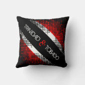 抽象芸術トリニダード・トバゴのドットパターンと文字 クッション (裏面)