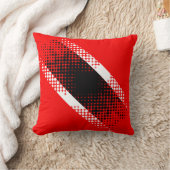 抽象芸術トリニダード・トバゴのドットパターン（赤） クッション (ブランケット)