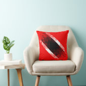 抽象芸術トリニダード・トバゴのドットパターン（赤） クッション (椅子)