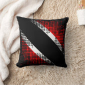抽象芸術トリニダード・トバゴドットパターンBLACK クッション (ブランケット)