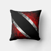 抽象芸術トリニダード・トバゴドットパターンBLACK クッション (裏面)