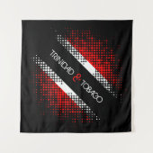 抽象芸術トリニダード・トバゴ国旗 タペストリー (正面)