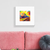 抽象芸術トレイン絵画ズ キャンバスプリント (インサイチュ (リビング))