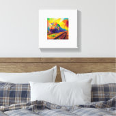 抽象芸術トレイン絵画ズ キャンバスプリント (インサイチュ (寝室))