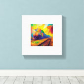 抽象芸術トレイン絵画ズ キャンバスプリント (インサイチュ (ウッドフロア))