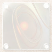 抽象芸術トレンディー及エレガントび3次元デザイン ガラスコースター (裏面)