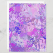 抽象芸術トレンディー迷彩柄ピンクパープルスクラップブック紙 (正面/裏面)