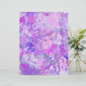 抽象芸術トレンディー迷彩柄ピンクパープルスクラップブック紙 (スタンド正面)