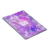 抽象芸術トレンディー迷彩柄ピンクパープルブルースパイラルフォト ノートブック (右側)