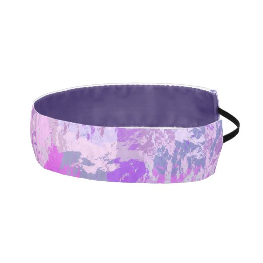 抽象芸術トレンディー迷彩柄ピンクパープルブルー アスレチックヘッドバンド (右)