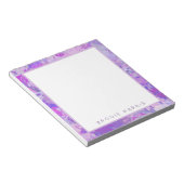 抽象芸術トレンディー迷彩柄ピンクパープルブルー ノートパッド (アングル)