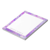 抽象芸術トレンディー迷彩柄ピンクパープルブルー ノートパッド (回転)