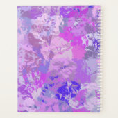 抽象芸術トレンディー迷彩柄ピンクパープルブルー プランナー手帳 (裏面)