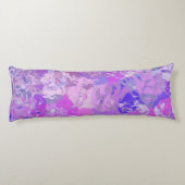 抽象芸術トレンディー迷彩柄ピンクパープルブルー ボディピロー (裏面)