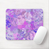 抽象芸術トレンディー迷彩柄ピンクパープルブルー マウスパッド (マウス)