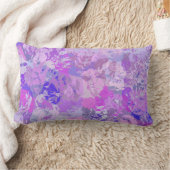 抽象芸術トレンディー迷彩柄ピンクパープルブルー ランバークッション (ブランケット)