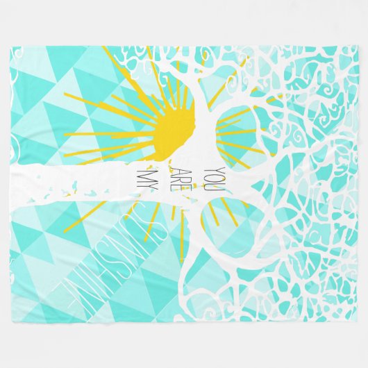 抽象芸術トレンディー野生と自由あなたが私の太陽の光 フリースブランケット (正面(横))