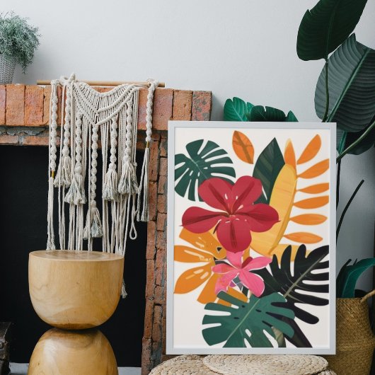 抽象芸術トロピカルウォールアートホームデコールポスター ポスター