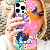 抽象芸術トロピカルジャングル名前をカスタムする Case-Mate iPhoneケース