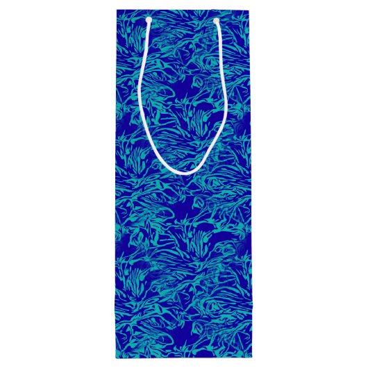 抽象芸術トロピカルフラワーズワイン抱き枕 ワインギフトバッグ (裏面)