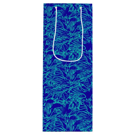 抽象芸術トロピカルフラワーズワイン抱き枕 ワインギフトバッグ (正面)