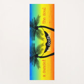 抽象芸術トロピカルライフパームシルエットハンモック ヨガマット (正面)