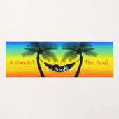 抽象芸術トロピカルライフパームシルエットハンモック ヨガマット (正面(横))