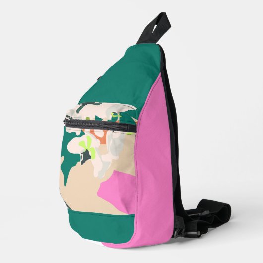 抽象芸術トロピカルラモダンッズホームデコール スリングバッグ (右コーナー)