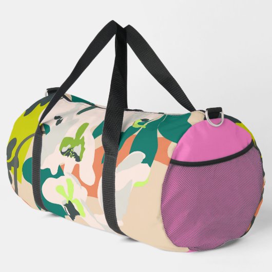 抽象芸術トロピカルラモダンッズホームデコール ダッフルバッグ (右コーナー)