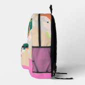 抽象芸術トロピカルラモダンッズホームデコール プリントバックパック (右)