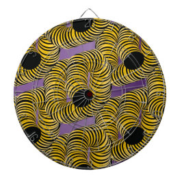 抽象芸術トンネトリップ（幻覚体験）のようなルブラックパープル ダーツボード