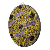 抽象芸術トンネトリップ（幻覚体験）のようなルブラックパープル ダーツボード (正面右)