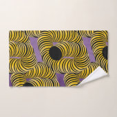 抽象芸術トンネルイエローブラックパープルグラデーション バスタオルセット (ハンドタオル)